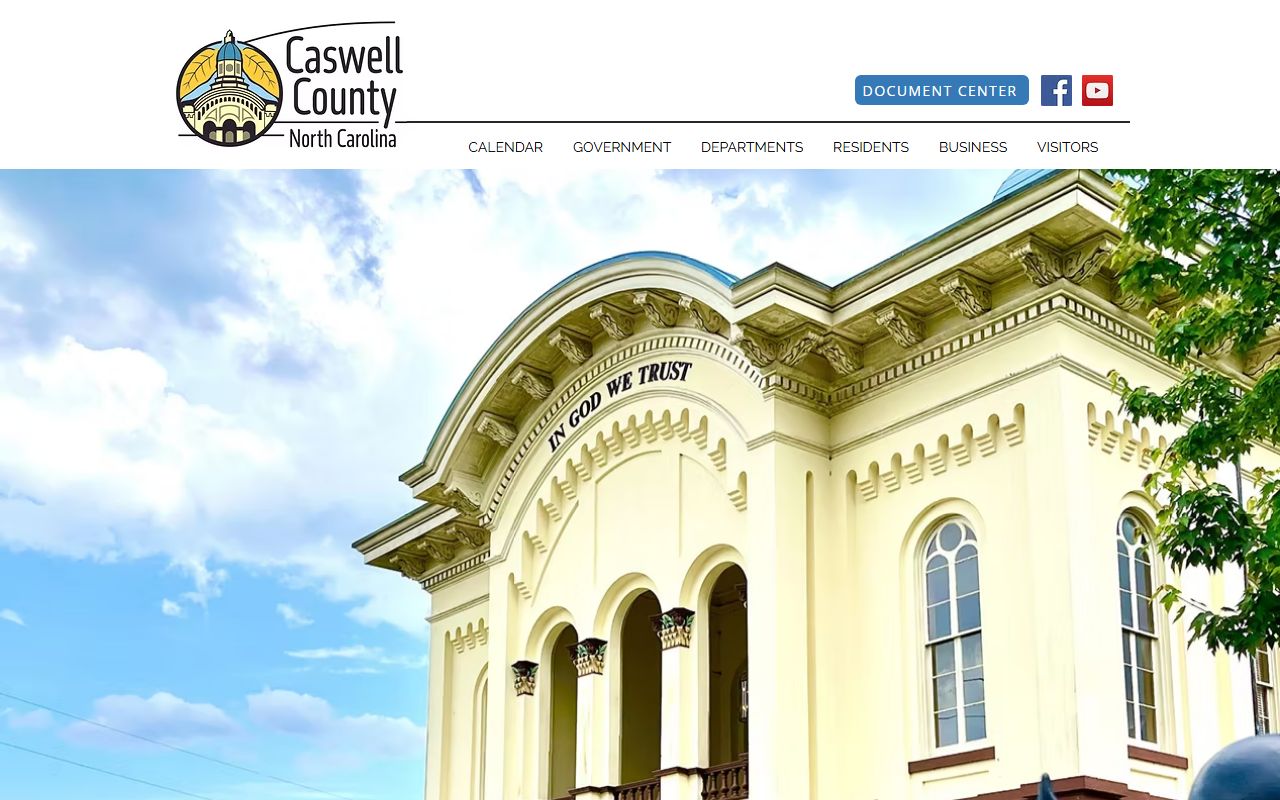 Caswell County government website for police blotter records