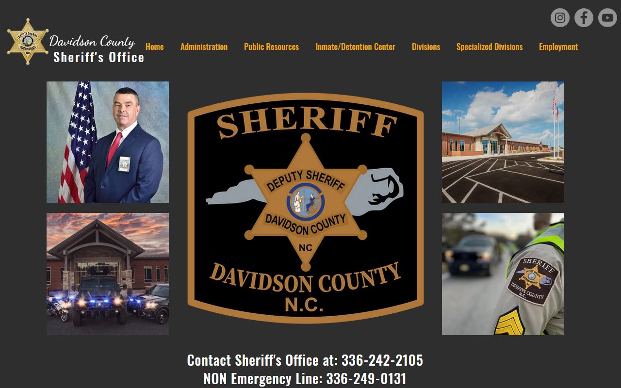 Davidson County police blotter Sheriff's Office website