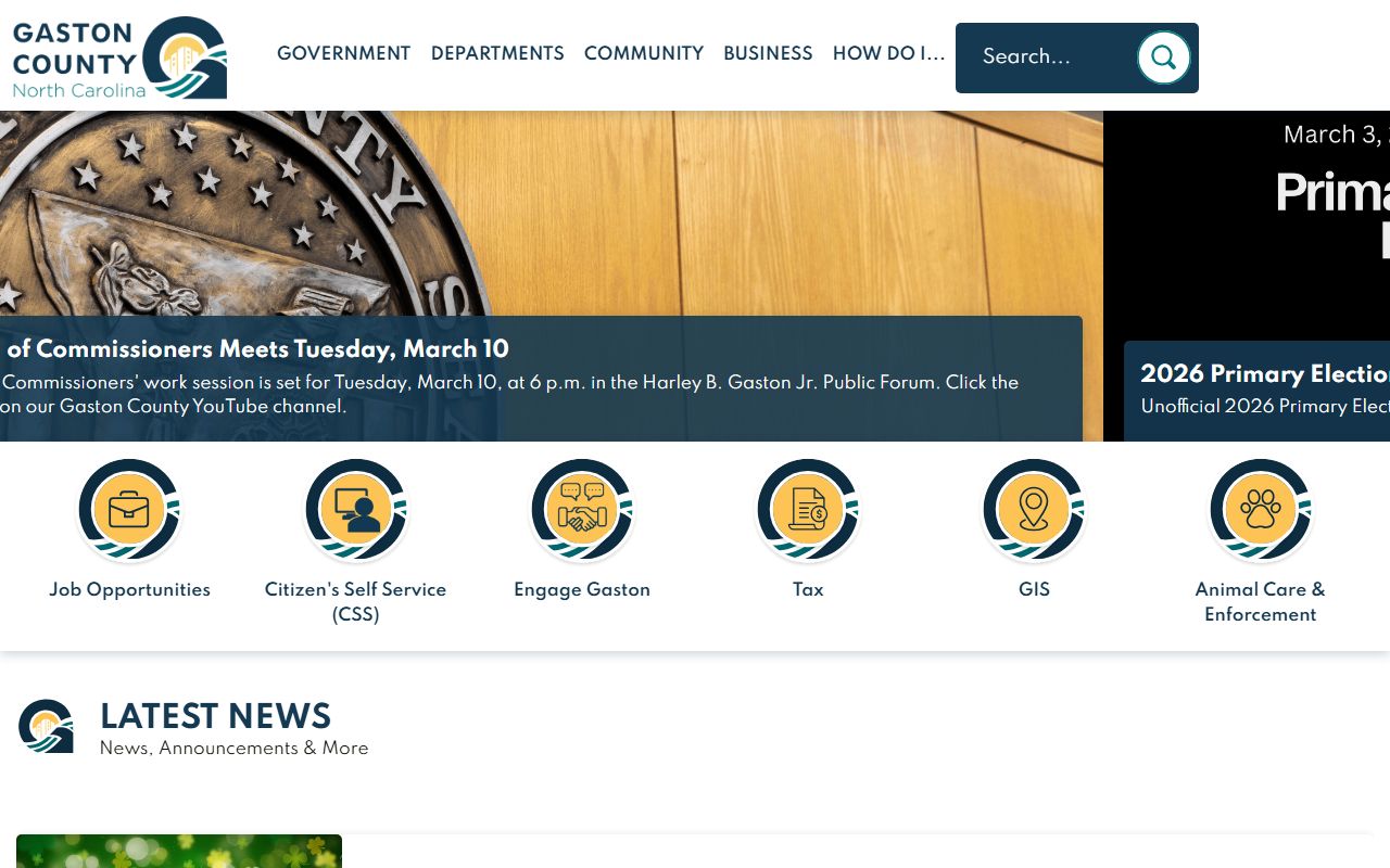 Gaston County police blotter government search portal