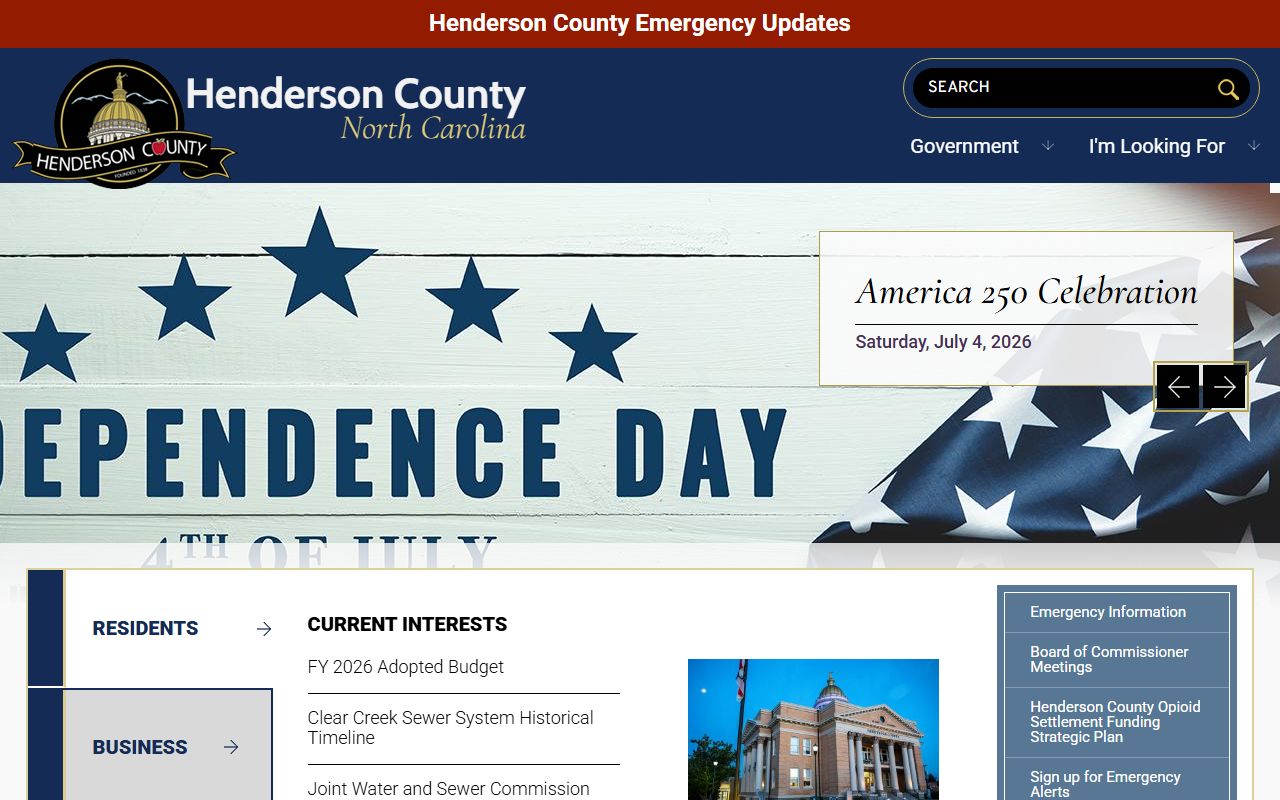 Henderson County police blotter government website