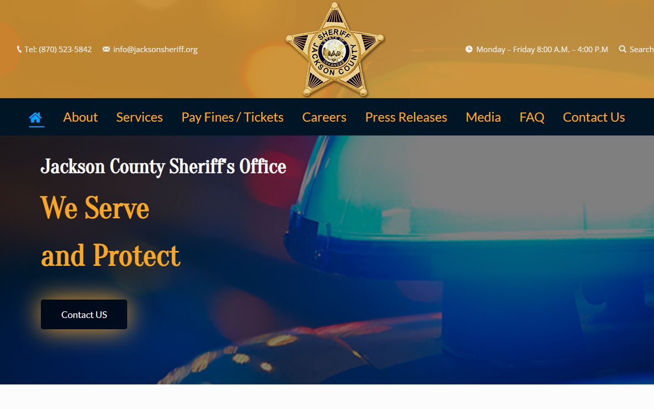 Jackson County police blotter Sheriff's Office website