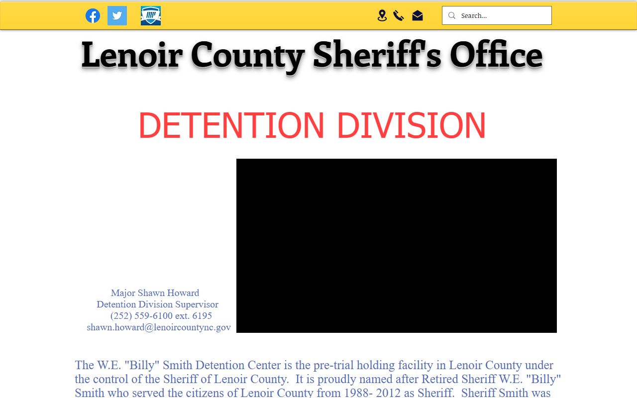 Lenoir County police blotter detention division page
