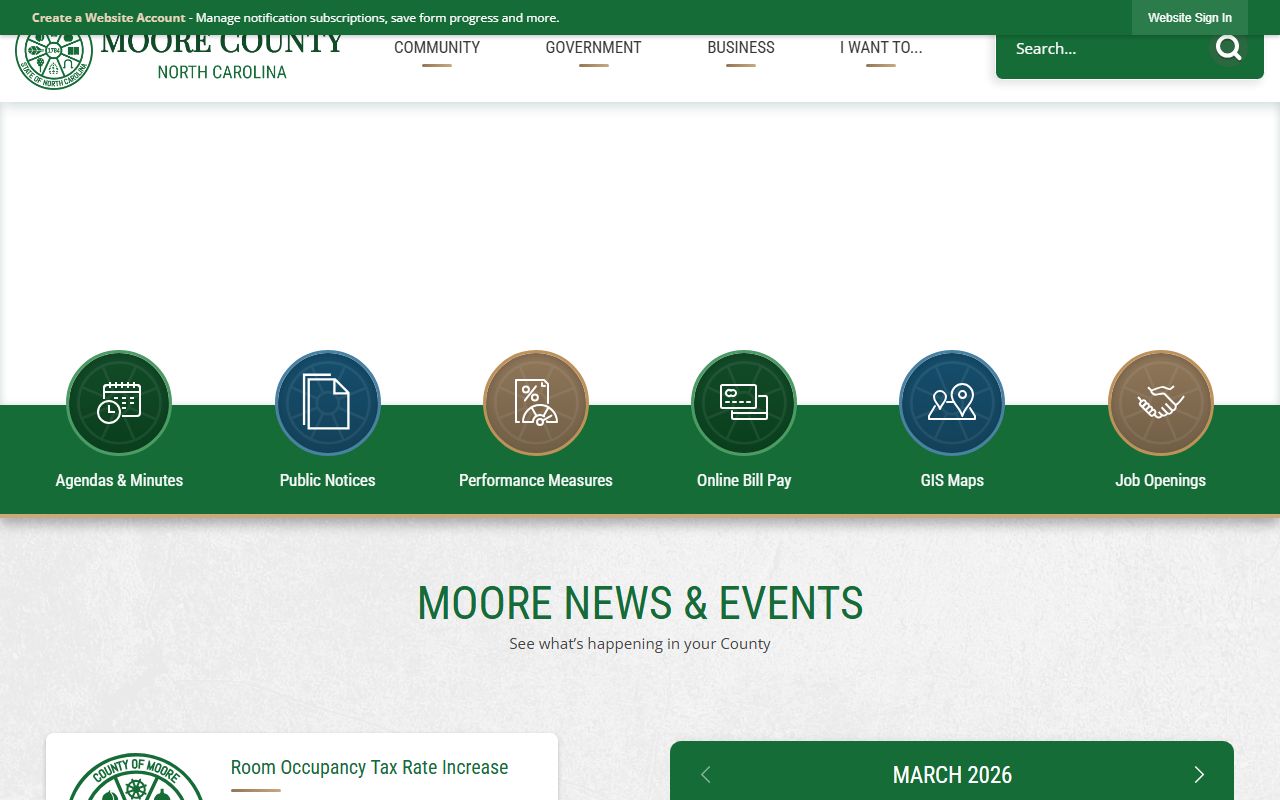 Moore County police blotter government website
