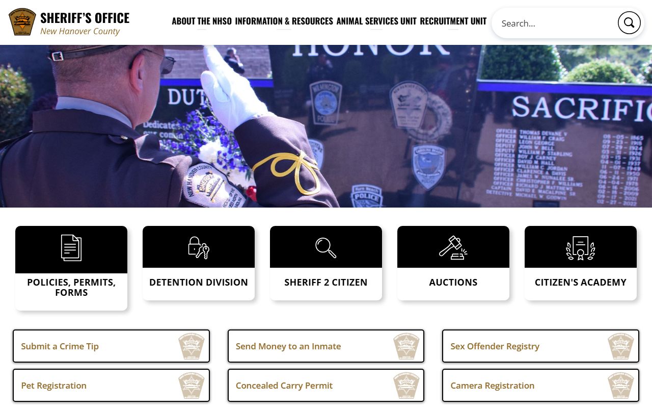 New Hanover County police blotter Sheriff's Office