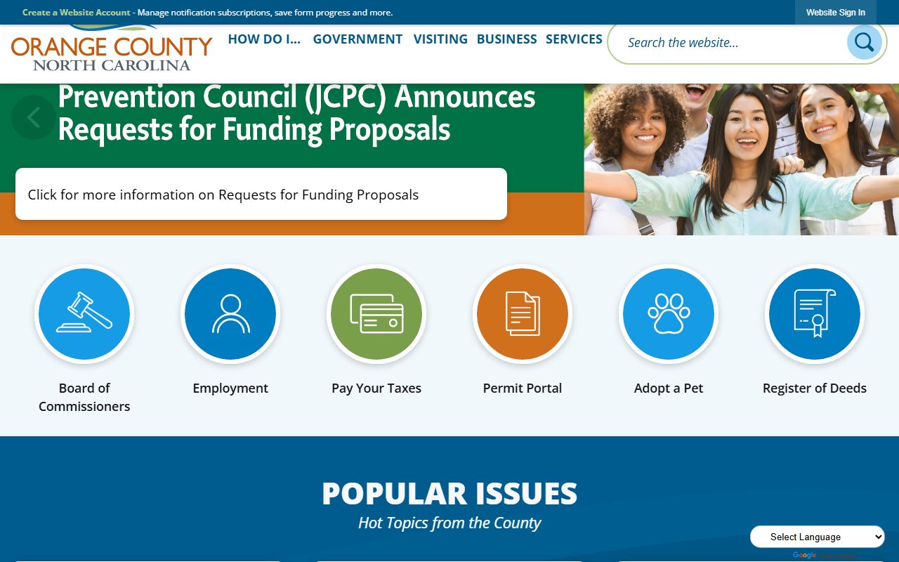 Orange County police blotter government website