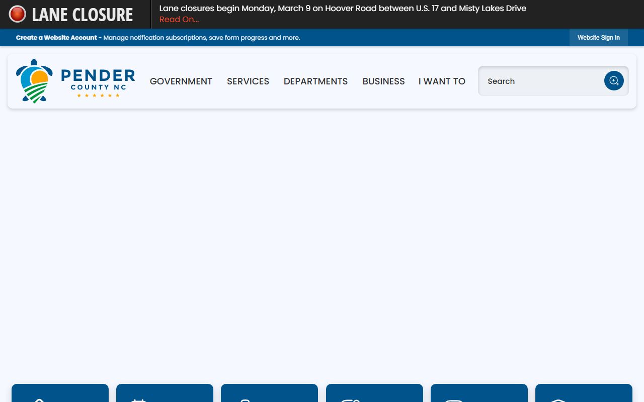 Pender County police blotter government website