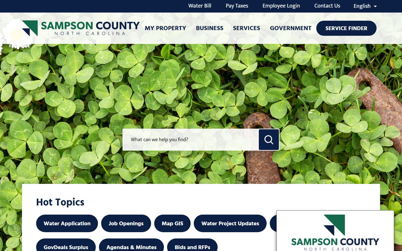 Sampson County government police blotter portal