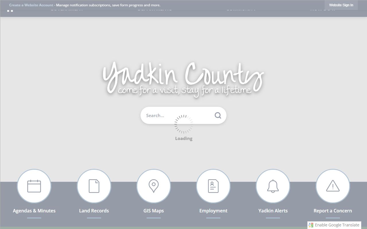 Yadkin County government police blotter portal